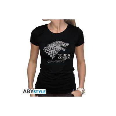 GAME OF THRONES - Tshirt Winter is coming femme MC black - basic - Taille S