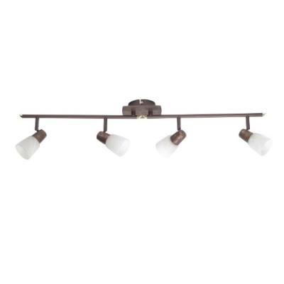 BRILLIANT 1783256 PLAFONNIER CUIVRE VIEILLI E14 4 X 40 W MÉTAL  VERRE