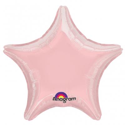 1 Ballon Etoile Rose Nacré Mylar 42 cm