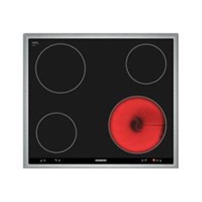 Siemens ramDesign EA645GE17 vitrocéramique - 60 cm - inox/noir - vitrocéramique - avec garnitures en acier inoxydable