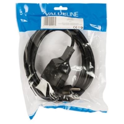 Câble dalimentation schuko mâle droit - schuko femelle droit 3.00 m noir valueline