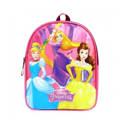 Sac à dos goûter Maternelle 31cm Disney Princesses Rose