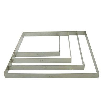 Cercle à tartes carré en inox, Longueur 28 cm