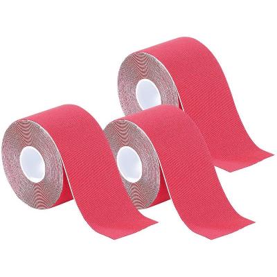 Pack de 3 bandes de kinésiologie pour sport (5 m) - Rouge