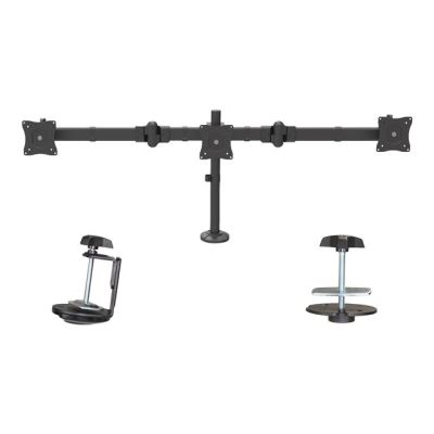 StarTech.com Support de bureau pour 3 ecrans jusqu'a 24 - Bras articules - Reglage de la hauteur sans outil - Acier - bras réglable
