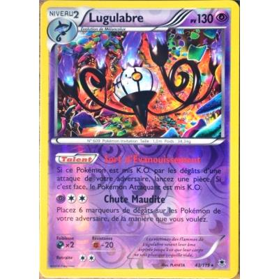 Acheter carte Pokémon 43/119 Lugulabre 130 PV - SUPER RARE REVERSE XY04 NEUF FR État correct - 16,00 € carte Pokémon 43/119 Lugulabre 130 PV - SUPER RARE REVERSE XY04 NEUF FR État correct - Pokémon reconditionné disponible sur Fnac