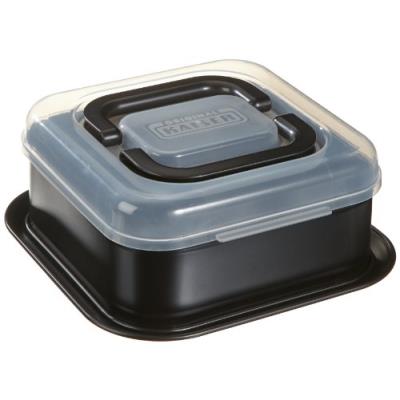 Kaiser 623009 bake&take moule à charnière carré avec cloche de transport 24 x 24 cm