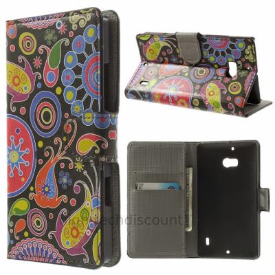 Housse etui coque pochette portefeuille PU cuir pour Nokia Lumia 930 + film ecran - PAISLEY