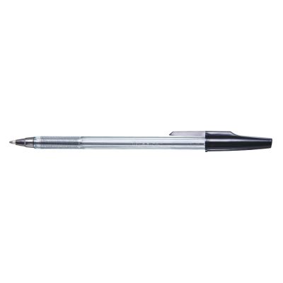 Stylo Bille transparent Pte Moyenne 1mm Noir
