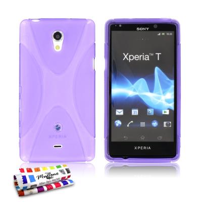 Coque Souple ORIGINALE Ultra Fine Violet , Le X, Premium de MUZZANO pour SONY LT30