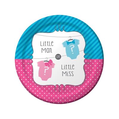 Assiettes Baby shower Fille ou garçon (x8)