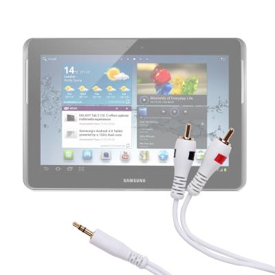 DURAGADGET - Câble audio stéréo jack 3,5mm pour tablette Samsung Galaxy Note 10,1'