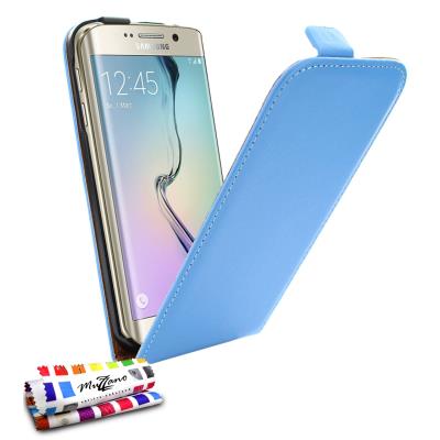 Etui Ã  Rabat Folio Open Flip Bleu pour SAMSUNG GALAXY S6 EDGE