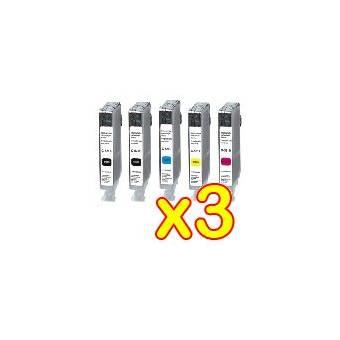Lot De 5 Cartouches D'Encre Compatibles Pour Imprimante Canon MP560 (PGI520/521) - Neuf