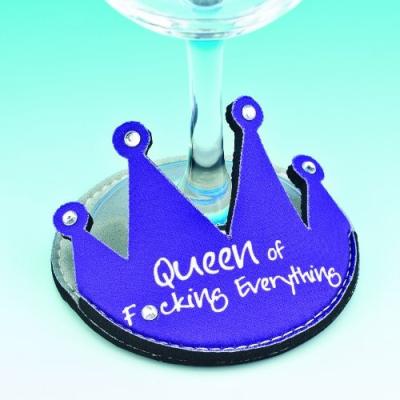 boxer gifts tallulah verre à vin inscription queen of f**king everything
