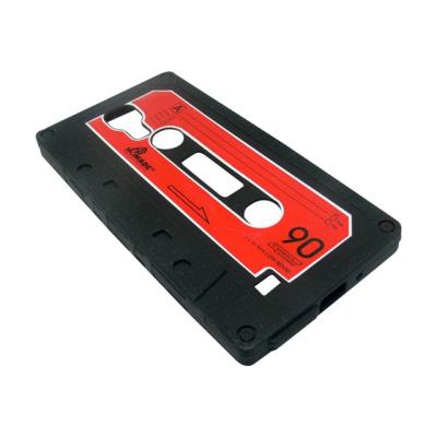 Sandberg retro tape - Beschermende bedekking voor mobiele telefoon - zwart - voor Samsung Galaxy S4