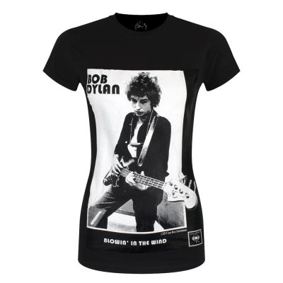 Bob Dylan T-Shirt Blowing In The Wind Femme Noir - Taille S