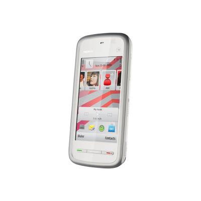 Nokia 5230 - 3G smartphone - microSD slot - Écran LCD - 3.2 - 640 x 360 pixels - rear camera 2 MP - blanc, Argent foncé
