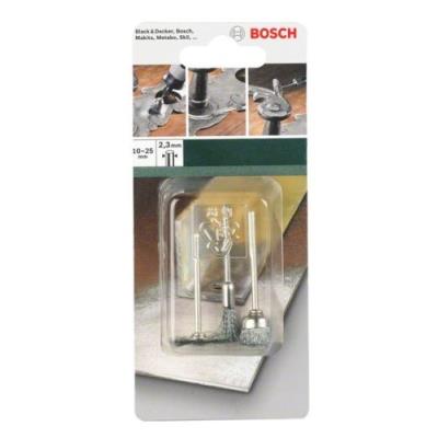 Bosch 2609256554 Assortiments De 3 Mini- Brosses: Brosse Circulaire/Brosse Pinceau/Brosse Boisseau Queue De 6 Mm