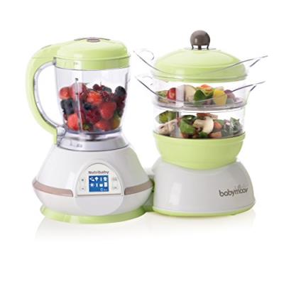 Babymoov cuiseur & mixeur nutribaby coloris zen vert anis / taupe