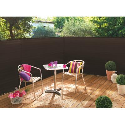 INTERMAS - Brise vue tissé 100% occultant -Noir / Marron - 1,5 x 5 m SUPRATEX