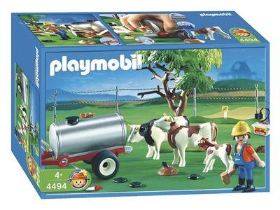 Playmobil - Fermier, Vache Et Citerne À Eau