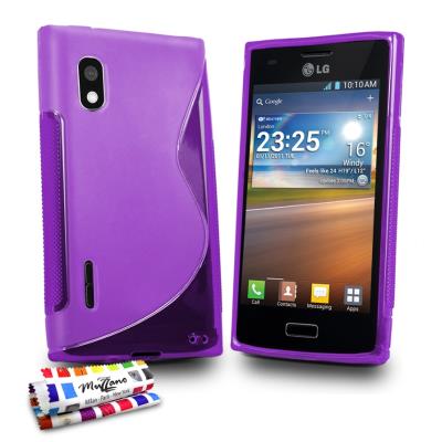 Coque Souple ORIGINALE Ultra Fine Violet , Le S,  Premium de MUZZANO pour LG OPTIMUS L5