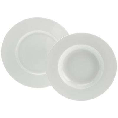 ROSENTHAL JADE / 61040-800001-18339 SERVICE D'ASSIETTES EN PORCELAINE À LA CENDRE D'OS 12 PIÈCES