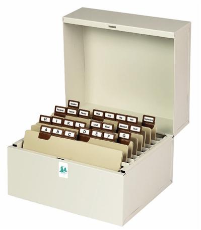 Boîte Exacompta à fiches Metalib pour 270x210mm et 297x210mm
