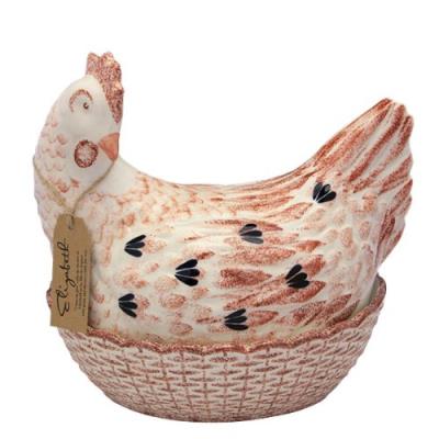 Fairmont & main elizabeth panier à oeufs motif poule orange