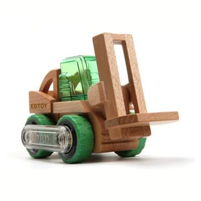 Janod - Véhicule de chantier en bois - Transformobile : Elevateur