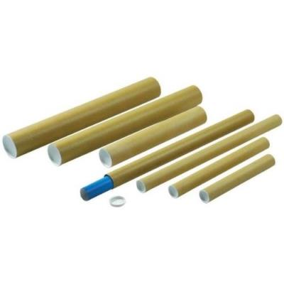 Neutral - tube d'expédition, dimensions internes 500 x 80 mm, carton marron, dimensions externes 525 x 84 mm, avec couvercle e