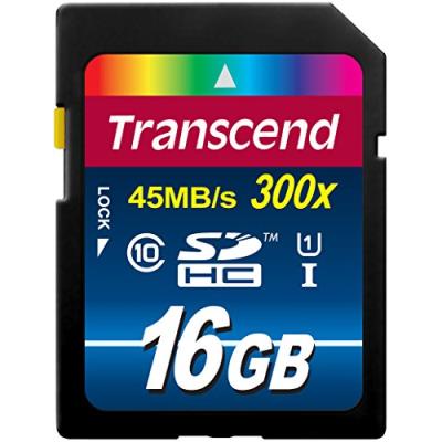 Transcend 16 go carte mémoire sdhc classe 10 uhs-i 400x ts16gsdu1