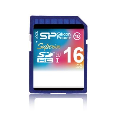 Silicon power supérieure uhs-i 16go sdhc cl10 - carte mémoire