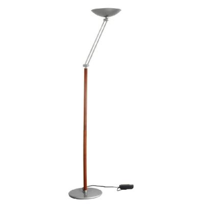 ALUMINOR LIBERT 4*G LAMPADAIRE HALOGÈNE MÉTAL/BOIS TEINTÉ MERISIER