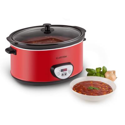 Klarstein Bankett Mijoteuse Slow Cooker 6,5 litres 320W rouge