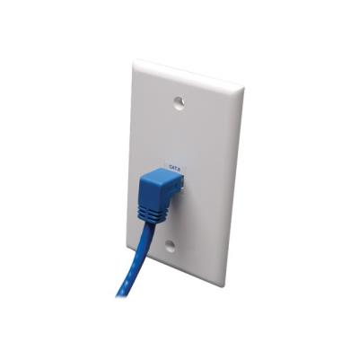 Tripp Lite 5ft Cat6 Gigabit Molded Patch Cable RJ45 Right Angle Down to Straight M/M Blue 5' - verbindingskabel - 1.5 m - blauw