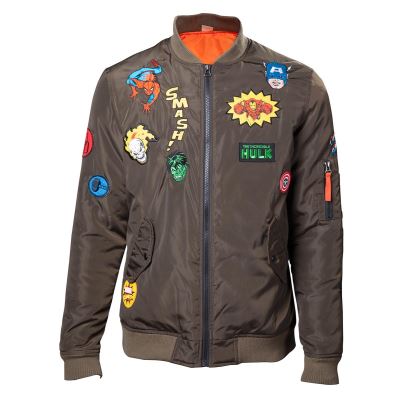 MARVEL - Bomber Jacket With Hero Patches (M)