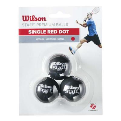 Balles squash Wilson Staff Squash 3 Ball Dot - Taille :3 balls