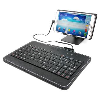 Clavier Azerty Noir Et Support Pour Smartphone Connexion Micro Usb Stylet Et Chiffon Accessoire Pour Telephone Mobile Achat Prix Fnac