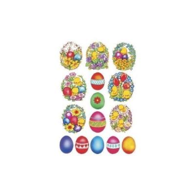 Herma etiquettes de pâques decor fleurs et poussins 3689