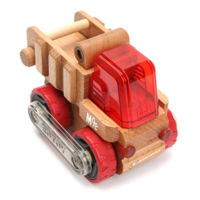 Janod - Véhicule de chantier en bois - Transformobile : Camion benne