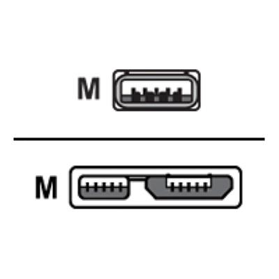 Roline Gold - Câble Usb - Usb À 9 Broches Type A (M) - Micro-Usb Type B À 9 Broches (M) - 80 Cm ( Usb 3.0 )