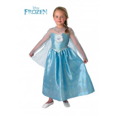 Costume de Elsa luxe La reine des Neiges pour fille - 7-8 ans