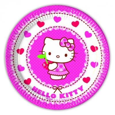 Lot d'assiettes Hello Kitty Hearts