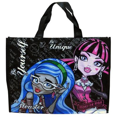 Sac shopping grand modèle monster high - noir 06 18264