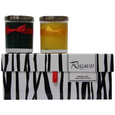Rigaud COF200041 Coffret Bougie Duo Cyprès/Tournesol Vert/Jaune