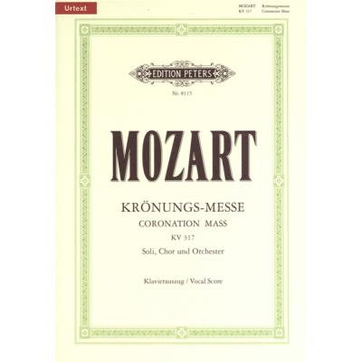 Partitions classique EDITION PETERS MOZART WOLFGANG AMADEUS - CORONATION MASS C K.317 - VOCAL SCORE (PAR 10 MINIMUM) Choeur et ensemble vocal