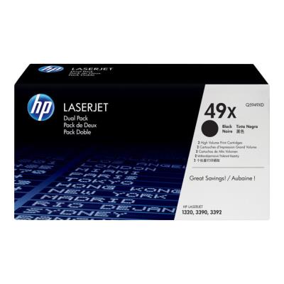HP 49X - 2 - hoog rendement - zwart - origineel - LaserJet - tonercartridge (Q5949XD)