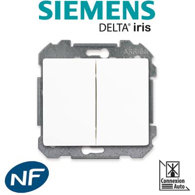 Siemens - va et vient + poussoir blanc